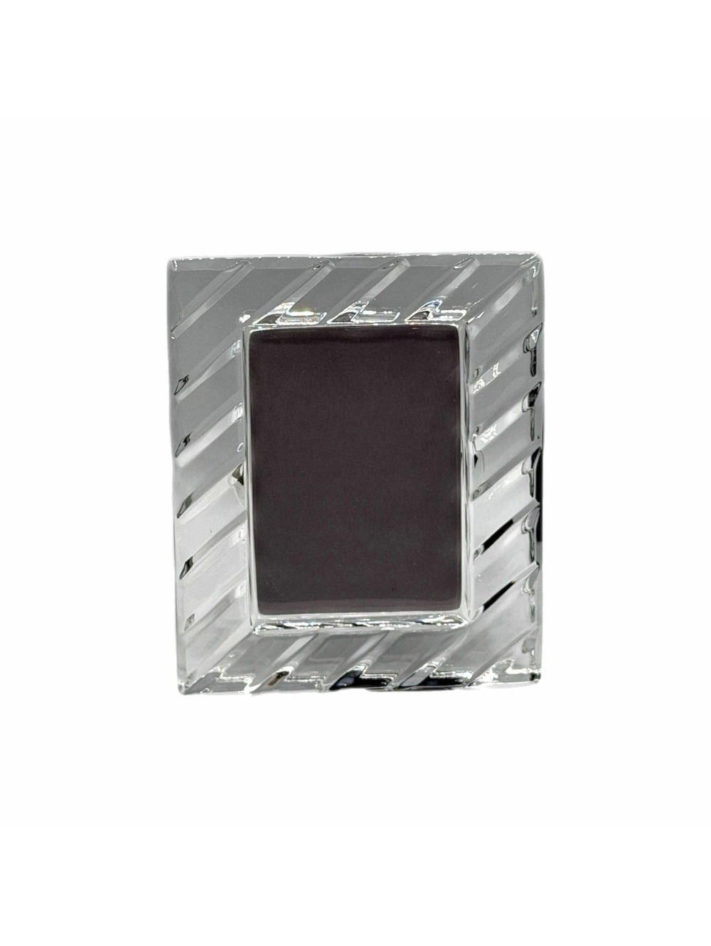 Vintage 1980s Lead Crystal Heavy Picture Frame – 3x4-Inch Photo